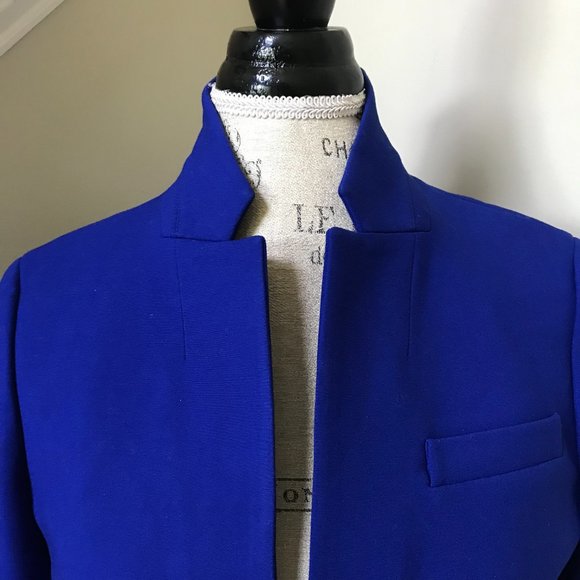 JCrew Regent Blazer Jacket Womens 14 Royal Blue Four Season Stretch - Picture 6 of 12